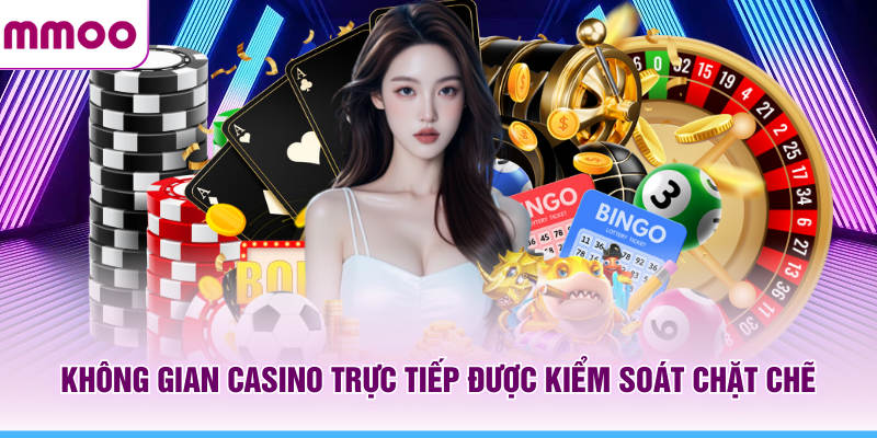 Live Casino MMOO - Khám Phá Trò Chơi Trực Tuyến Năm 2026 5 Không gian casino MMOO trực tiếp được kiểm soát chặt chẽ